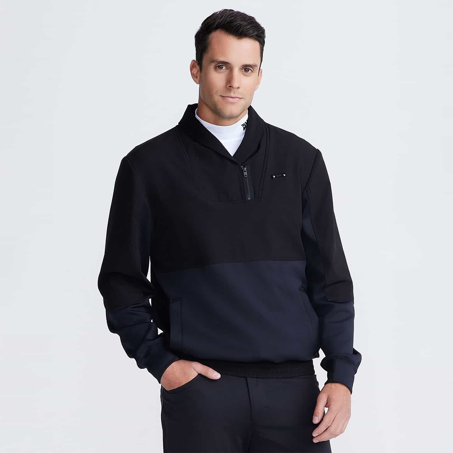 Men's Plush Rolled Collar Pullover