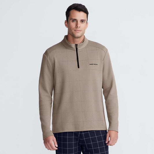 Men's Windowpane 1/4 Zip Pullover - PXG