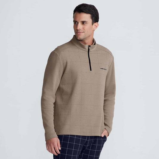 Men's Windowpane 1/4 Zip Pullover - PXG