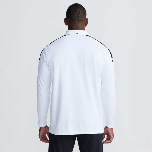 Men's Long Sleeve Knit Shoulder Panel Polo - PXG