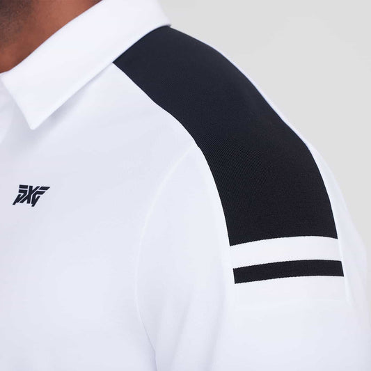 Men's Long Sleeve Knit Shoulder Panel Polo - PXG