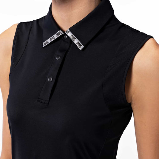 Women's Sleeveless Logo Tape Collar Polo - PXG