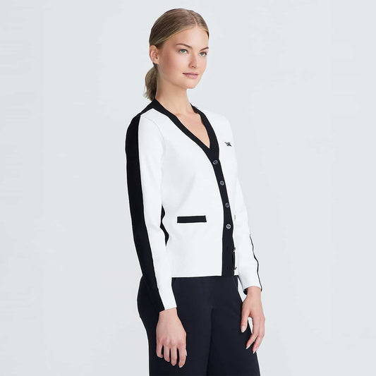 Women's Contrast V-Neck Cardigan - PXG