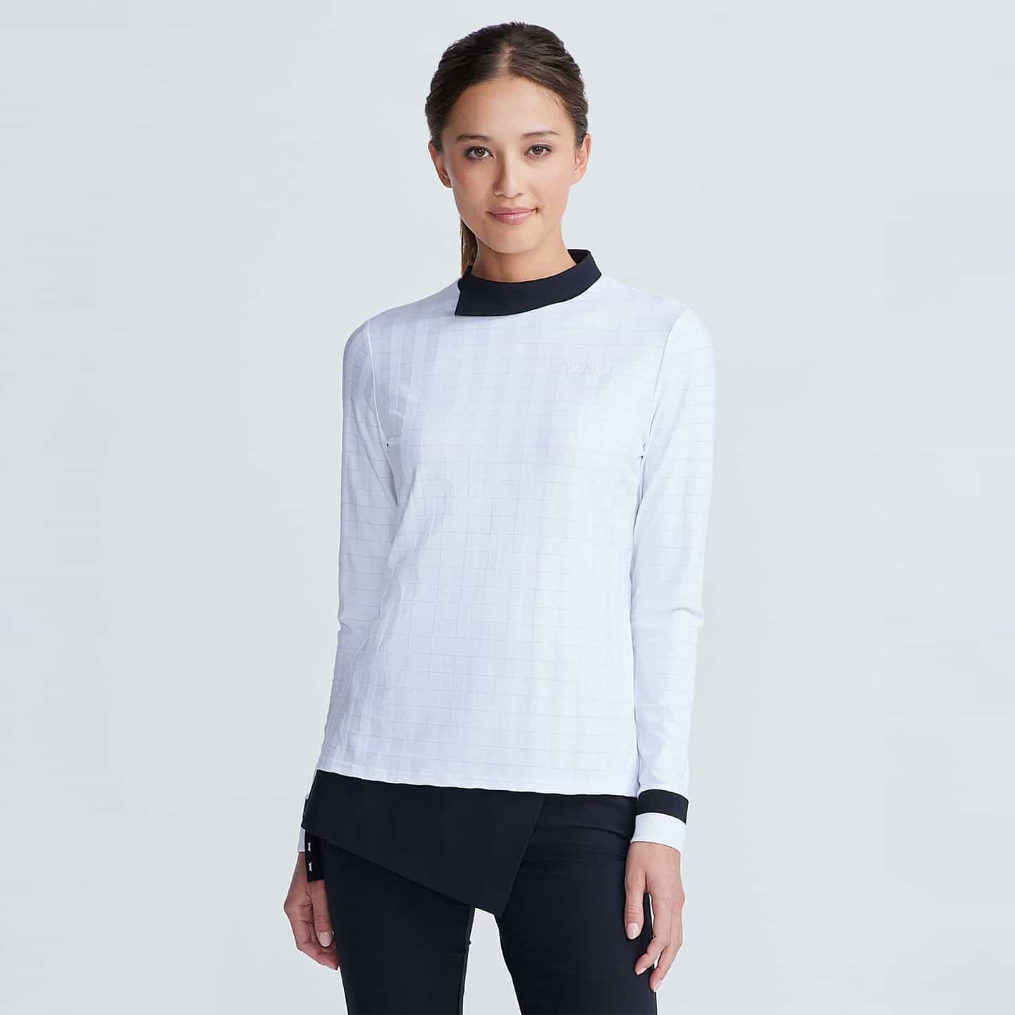 Women's Asymmetric Mock Neck Pullover