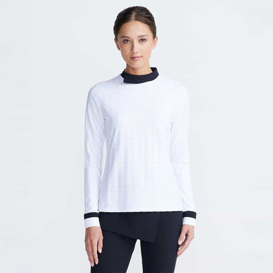 Women's Asymmetric Mock Neck Pullover - PXG