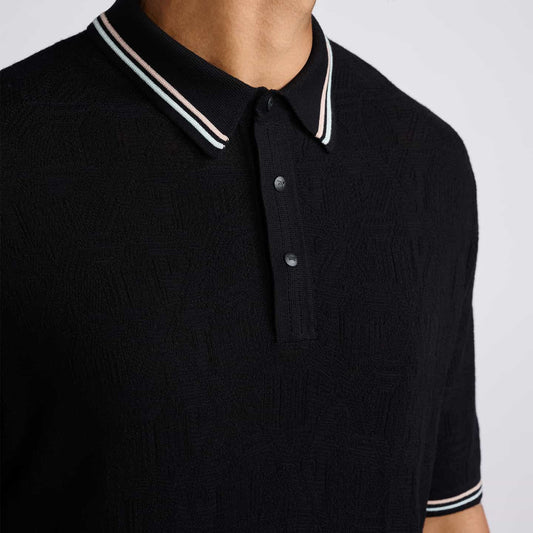 Men's Multi-Logo Jacquard Knitted Polo - PXG