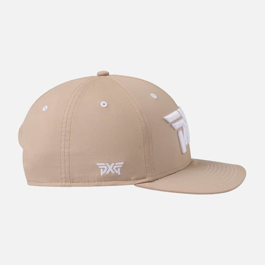 6 Panel Structured Low Crown Snapback - Warm Sand - One Size - PXG