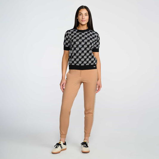 Women's Golf Ball Motif Knitted Top - PXG