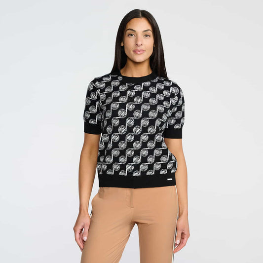 Women's Golf Ball Motif Knitted Top - PXG