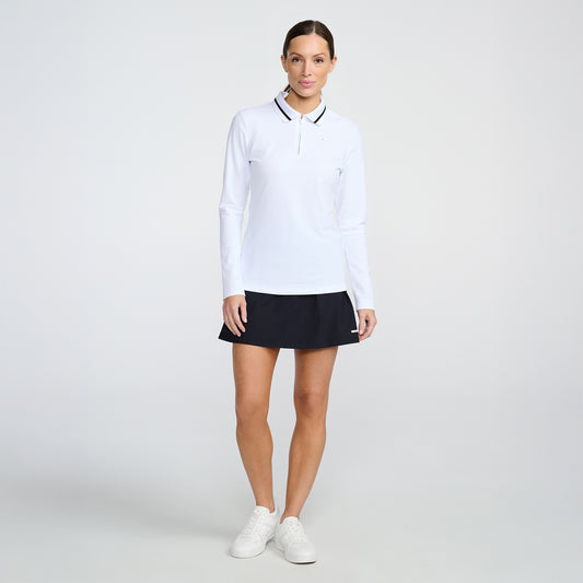 Women's Terry Cloth 1/4 Zip Long Sleeve Polo - PXG