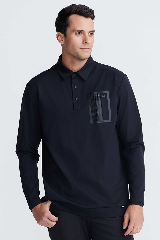 Men's Long Sleeve Performance Pocket Polo