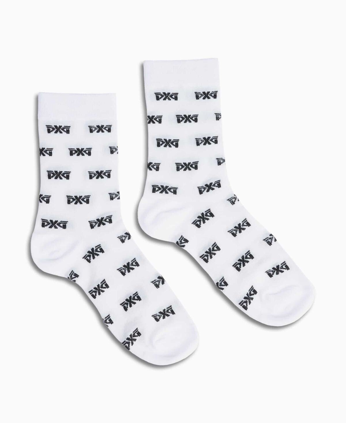 Women's All Over Logo Mesh Crew Socks - White 