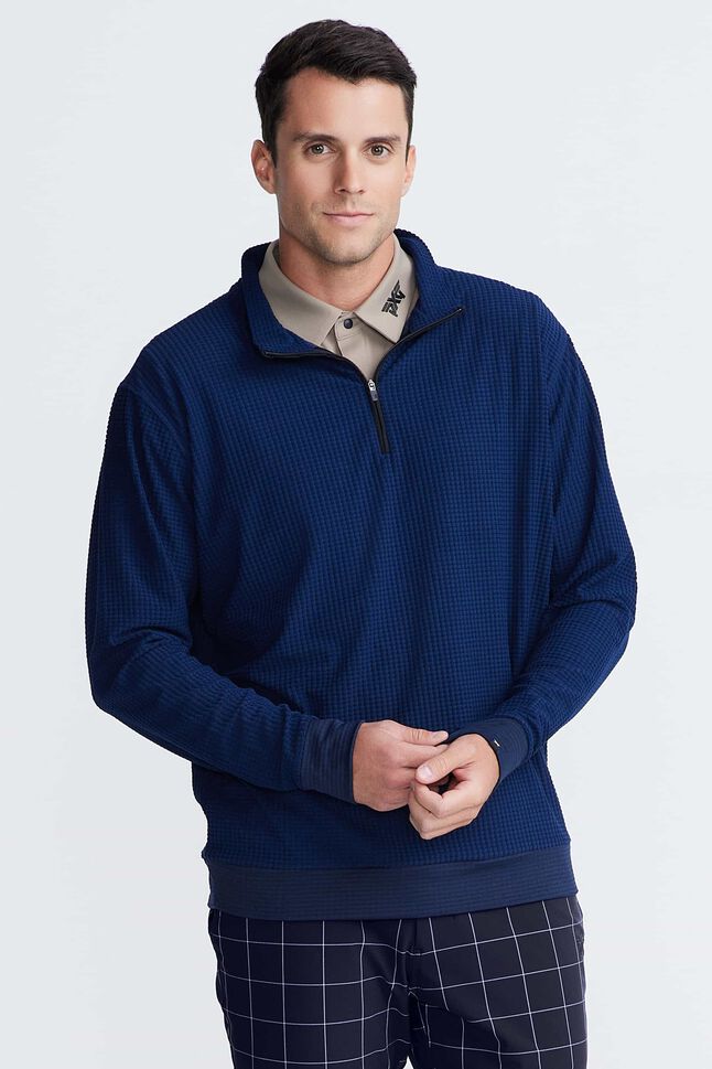 Men's 1/4 Zip Textured Pullover