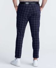 Men's Windowpane Slim Trousers 