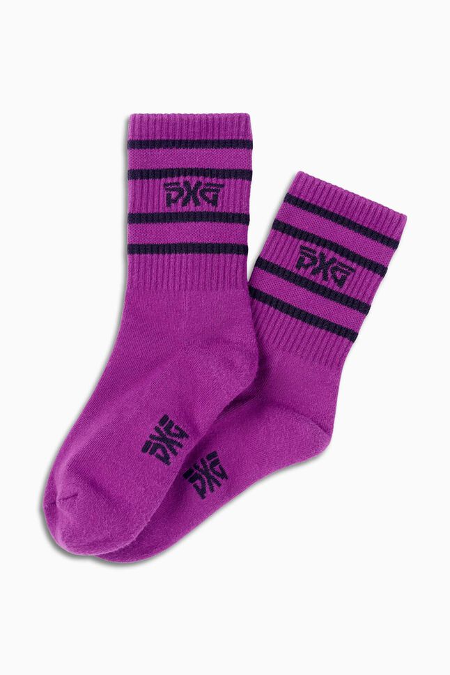 Mi-chaussettes à rayures pour femmes