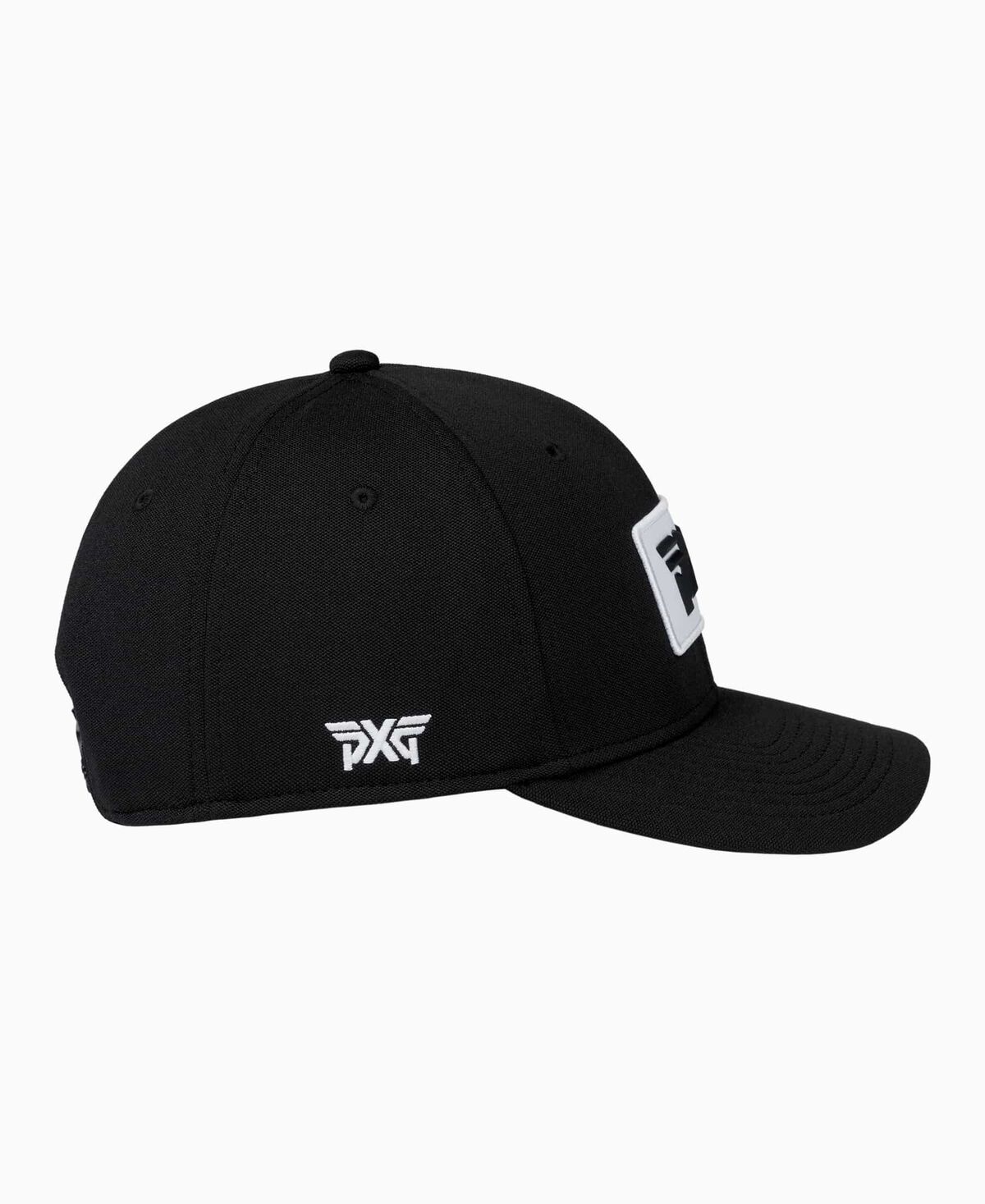 Stretch Patch Snapback Hat - Black - One Size Black