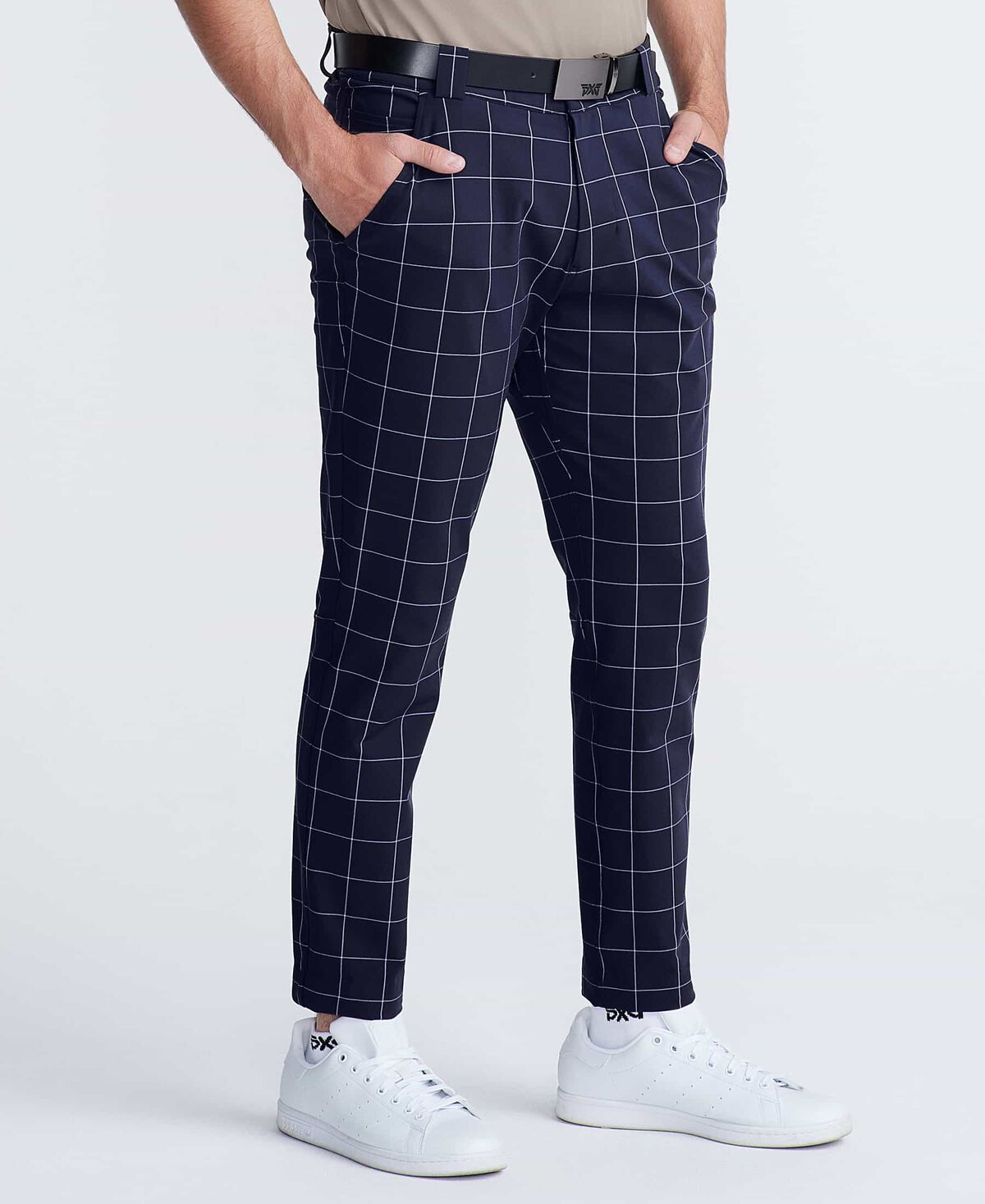 Pantalon Ajusté à Carreaux 