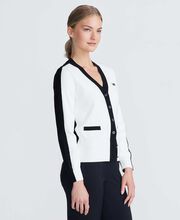 Women's Contrast V-Neck Cardigan 