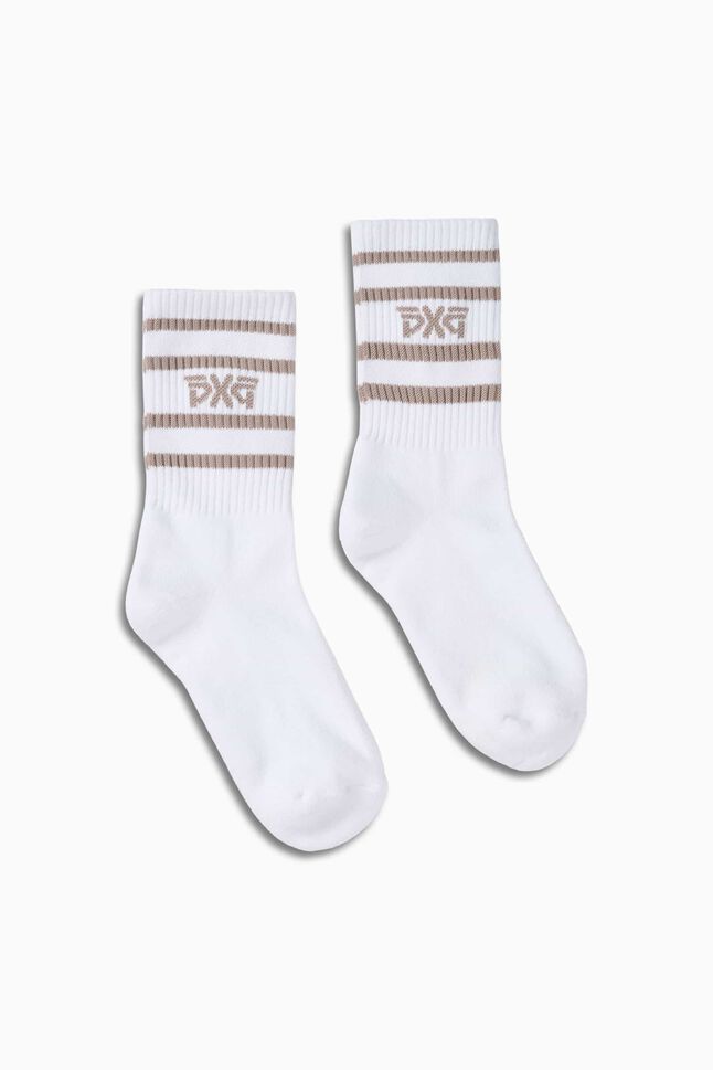 Mi-chaussettes à rayures pour femmes