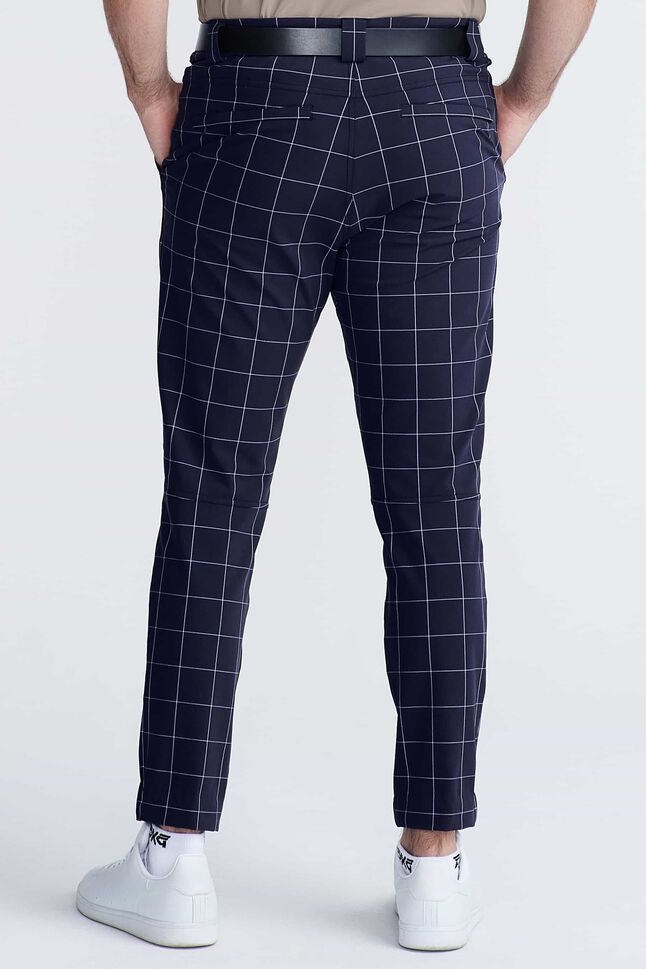 Men's Windowpane Slim Trousers