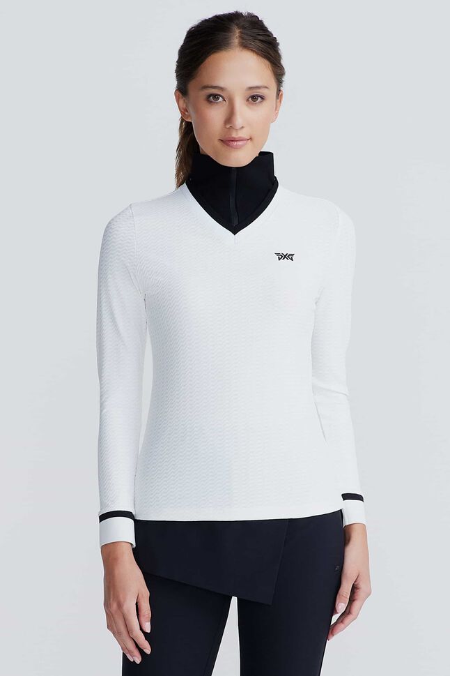 Women's Two-in-One Textured 1/4 Zip