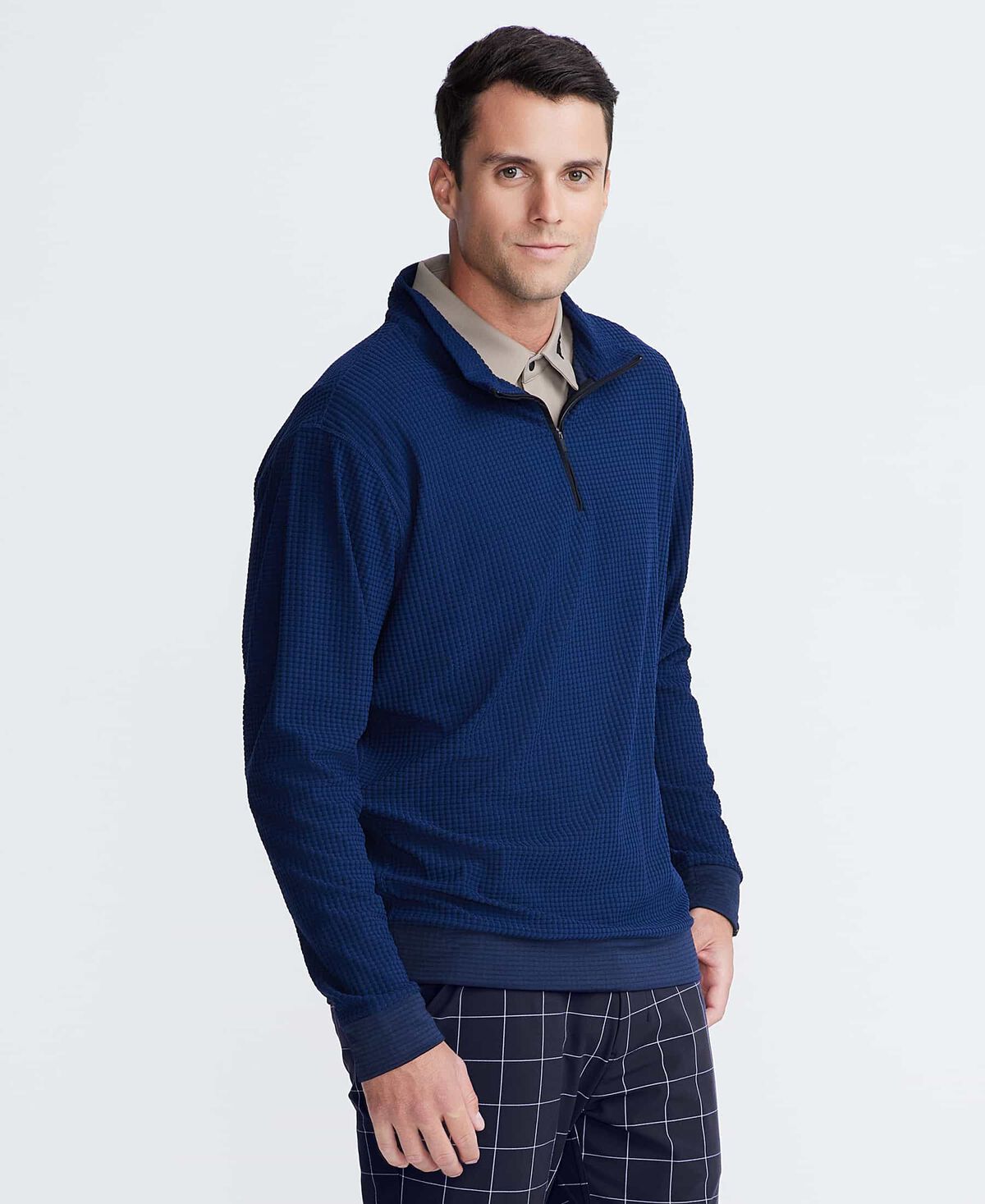 Men's 1/4 Zip Textured Pullover 