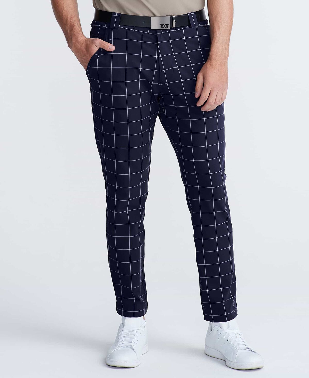 Men's Windowpane Slim Trousers 