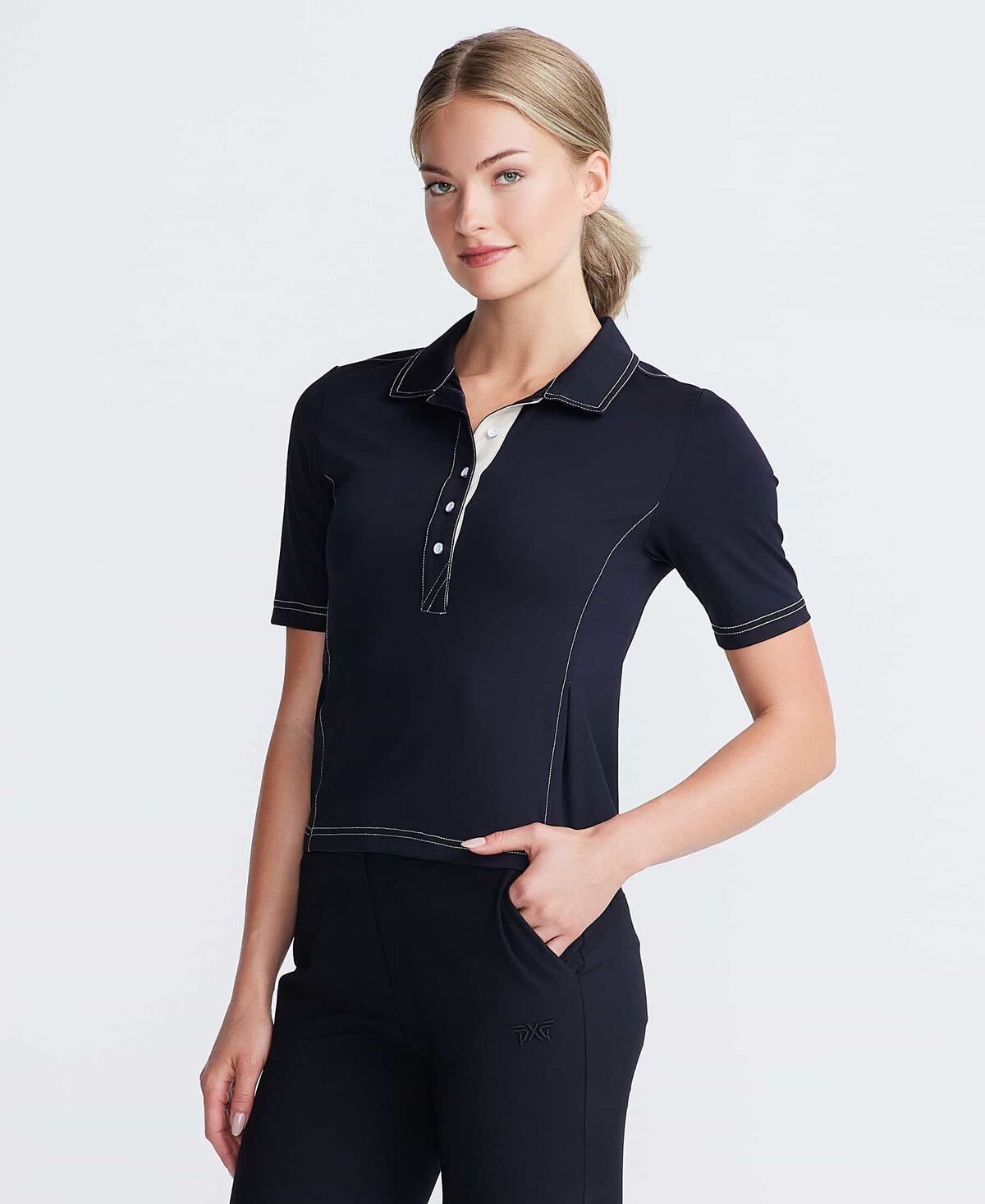 Women's Extended Placket Flair Polo 