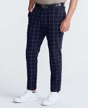 Men's Windowpane Slim Trousers 